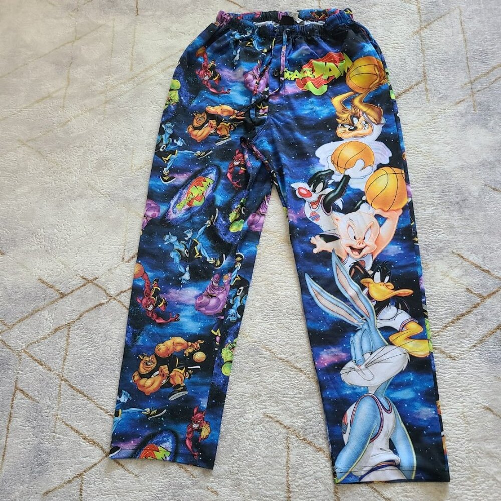Space Jam Looney Tunes Pants Men’s M 90s Y2K Style Cartoon Lounge Pajamas